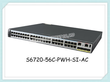 S6720-56C-PWH-SI-AC華為技術のネットワーク スイッチ32ギガビットの港16x100M/1/2.5/5/10Gの港4の10ギグSFP+ PoE++