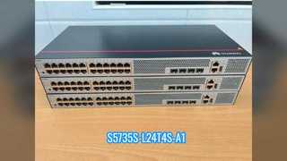 S5735S-L24T4S-A1 (24 10/100/1000BASE-T イーサネット ポート、4 ギガビット SFP、AC 電源)