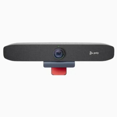 POLY STUDIO P15: AI ノイズ キャンセリングと自動フレーミングを備えた 4K Ultra HD パーソナル ビデオ バー
