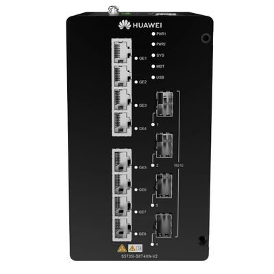 Huawei CloudEngine S5735I-S8T4XN-V2 産業用レイヤー 3 スイッチ | 8×GE RJ45 + 4×10GE SFP+ DINレールマネージドイーサネットスイッチ