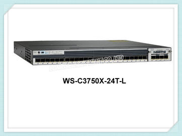 Ciscoのイーサネット スイッチWS-C3750X-24T-L 24港の繊維光学のイーサネット スイッチ