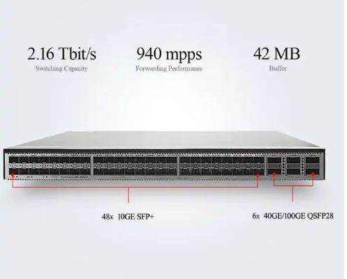 CE6881-48S6CQ スイッチ (48*10G SFP+, 6*100G QSFP28, 2*AC電源,ポートサイドエア入口/出口)