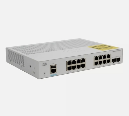 C1000-16FP-2G-L シスコ・カタライスト 1000 スイッチ 16x 10/100/1000 イーサネット ポート PoE+ 240W PoE 予算 2x 1G SFP Uplinks