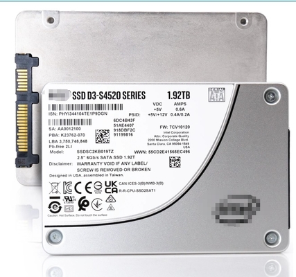 SSDSC2KB019TZ01 インテル D3-S4520 1.92 TB ソリッドステートドライブ - 2.5&quot;内部 - SATA (SATA/600)
