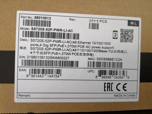 Huawei S5720S-52P-PWR-LI-AC 48ポート ギガビット PoE+ スイッチ (4 SFP搭載)