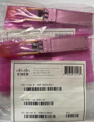 WSP-Q40GLR4L  Cisco 40GBASE-LR4 QSFP transceiver module for SMF, duplex LC connector, up to 2km