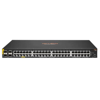 Aruba CX 6000 マネージドイーサネットスイッチ (48 x 10/100/1000 (PoE+) + 4 x ギガビット SFP ポート、370 W PoE バジェット、スタッカブル設計)