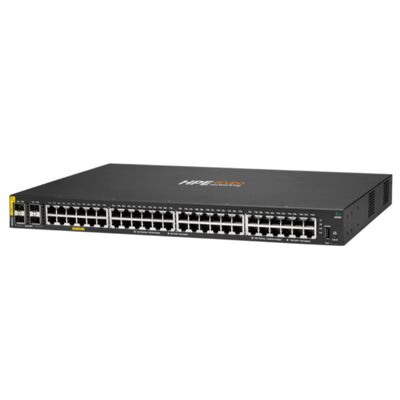 Aruba CX 6000 マネージドイーサネットスイッチ (48 x 10/100/1000 (PoE+) + 4 x ギガビット SFP ポート、370 W PoE バジェット、スタッカブル設計)