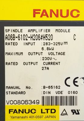 ファナック A06B-6102-H206 CNC スピンドル サーボ アンプ 200-240V AC 高精度