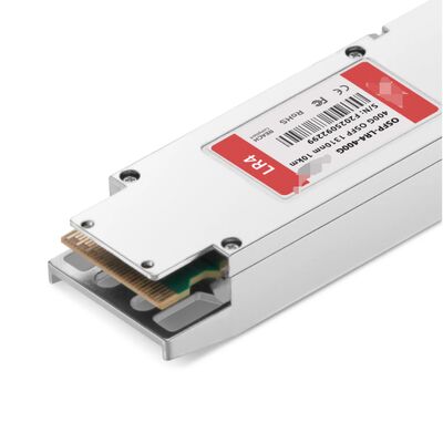 TS-OP-314H-10C/400G OSFP LR4 フィンネッドトップ光学トランシーバー 1310nm波長と高密度ネットワークのための10km送信