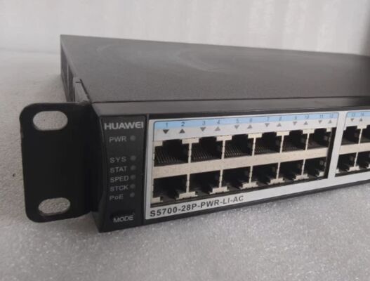 S5700-28P-LI-24S-BAT、Huawei S5700 スイッチ、28xGig SFP/4x10/100/1000 または SFP/1 バッテリー スロット
