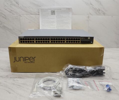 Juniper EX2300-48P 48ポート PoE+ ギガビットスイッチ、4×10G SFP+ アップリンク、176Gbps、130Mpps、1RU マネージド