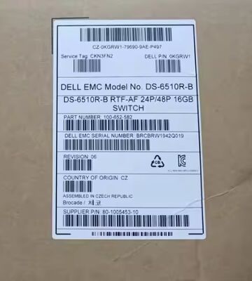 Brocade BR-6510-24-16G-R 24ポート 16G ファイバーチャネル SANスイッチ、408Gbps、1Uラックマウント