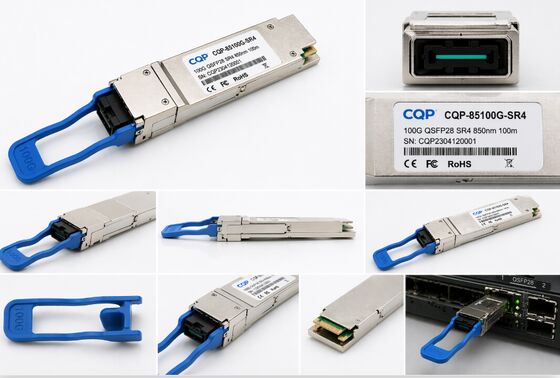 CQP-85100G-SR4 100G QSFP28 SR4 光トランシーバー | MPO マルチモードファイバー | データセンター向け高速光トランシーバー