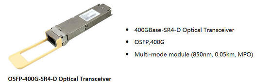 Huawei QSFP-DD-400G-SR4 QSFP-DD 400GBASE-SR4 オプティカルトランシーバー MMF 850nm 0.05km MPO APC