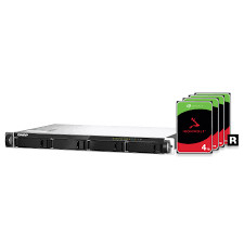 Qnap TS 435XeU 4u 4-Bay Nas ラック 垂直壁マウントラック 4G 低深度ラックマウントラック Nas