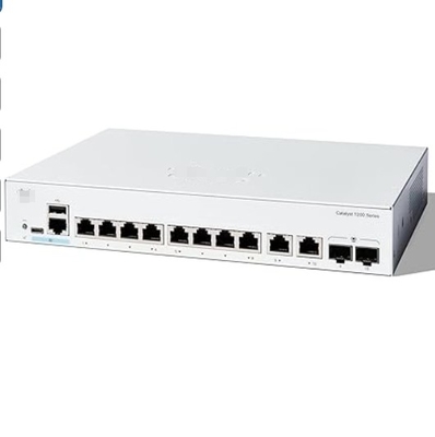C1200-8P-E-2G シスコスイッチ 8x 10/100/1000 PoE+ポート 67W 電源予算 2x ギガビット銅/SFP コンボポート,ラック式