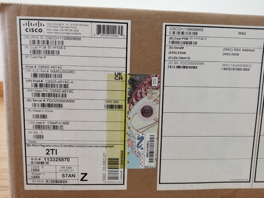 シスコ C9500-48Y4C-A カタライザー 9500 48 ポート 25G スイッチ