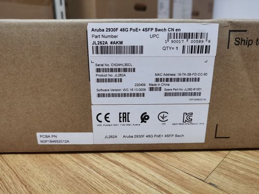 JL262A  	
Aruba 2930F 48G PoE+ 4SFP Switch