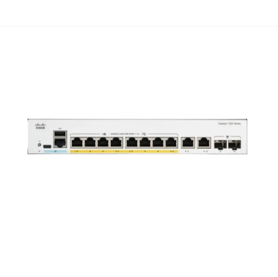 Cisco C1200-8T-E-2G Catalyst 1200 シリーズ 8 ポート ギガビット イーサネット スイッチ、2 つの SFP アップリンク付き