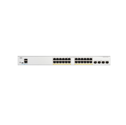 Cisco C1200-24P-4X 24 ポート ギガビット PoE+ スイッチ、4x 10G SFP+ アップリンク、195 W PoE バジェット